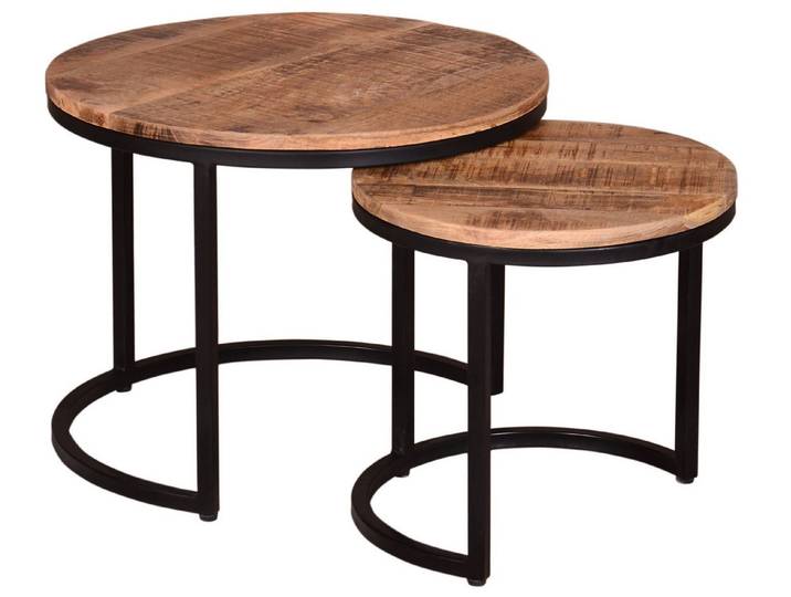 Starhome Couchtisch Fermo Mango natur 2er Set