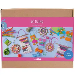 Creativ Company Weaving Mega Craft Kit, Handarbeitsset, Mehrfarbig