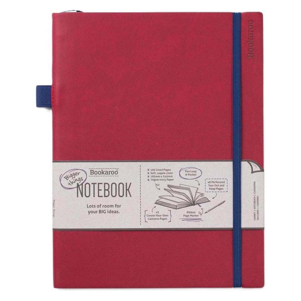Peter Pauper Bookaroo Notizbuch Journal gross - Burgunderrot (Liniert, Weicher Einband) (48986257)