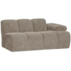 Modulsofa Mojo Flachcord, modern und flexibel, Sand, 1,5-Sitzer mit Armlehne rechts