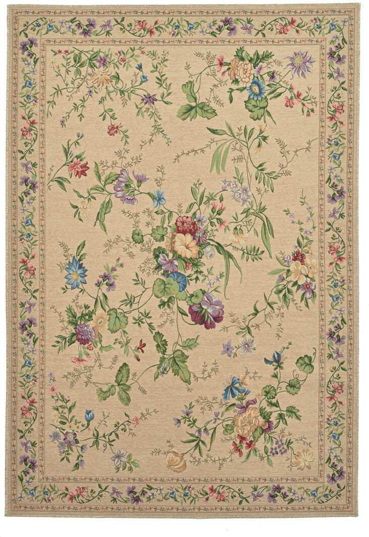 Lily Manor Costanzo Flatweave Beige Rug Beige Rectangle 160 x 230cm