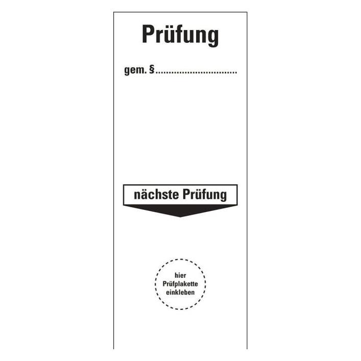 Hein 4275 Grundplakette Prüfung gem....nächste Prüfung,Folie,selbstkl.,100x (4275)
