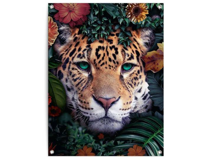 Poster REINDERS Leopard , orange (farbe bild(er): orange), B:60cm H:80cm T:0,1cm, Leinwand, Bilder, Poster