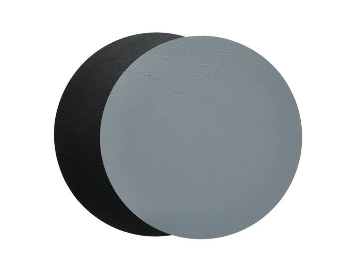 Aida Set de table Quadro Ø38 cm 1 pièce Noir-gris-réversible