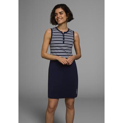 Sommerkleid KANGAROOS, Damen, Gr. 36, N-Gr, Rippware, blau (marine, weiß), Rippware, Obermaterial: 100% Baumwolle, gestreift, unifarben, sehr figurbetont mini, Rundhals, Kleider Sommerkleid, aus Rippware, Mini-Länge
