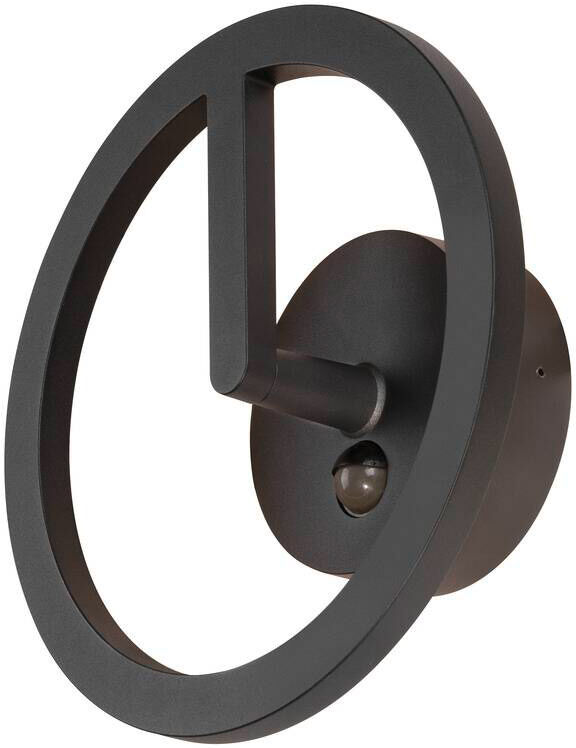 Slv Q-Ring, Wandleuchte, Sensor, 3000k, Ip54, Schwarz - Wand- Und Deckenleuchten