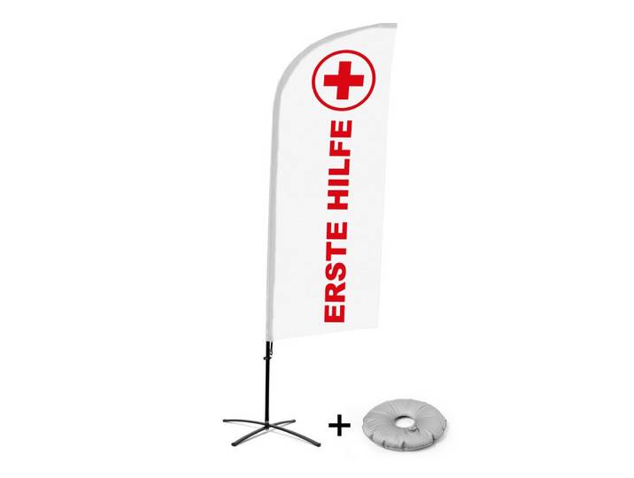 Showdown Displays Standregal Showdown Displays Beachflag - Komplett-Set - Erste Hilfe - Deutsch - K, 1-tlg.