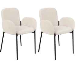 ESSZIMMERSTUHL 2er-Set Stoff Beige Albee