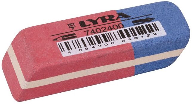 LYRA Gomme India Rouge / Bleu