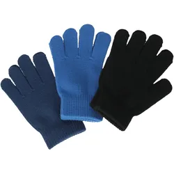 3er Pack ZigZag Neckar Strickhandschuhe Kinder 2037 - estate blue