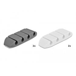 Delock Kabel-Halteclips Thermoplast Weiß, Grau (Ø x H) 6 mm x 10 mm 1 Set 18330