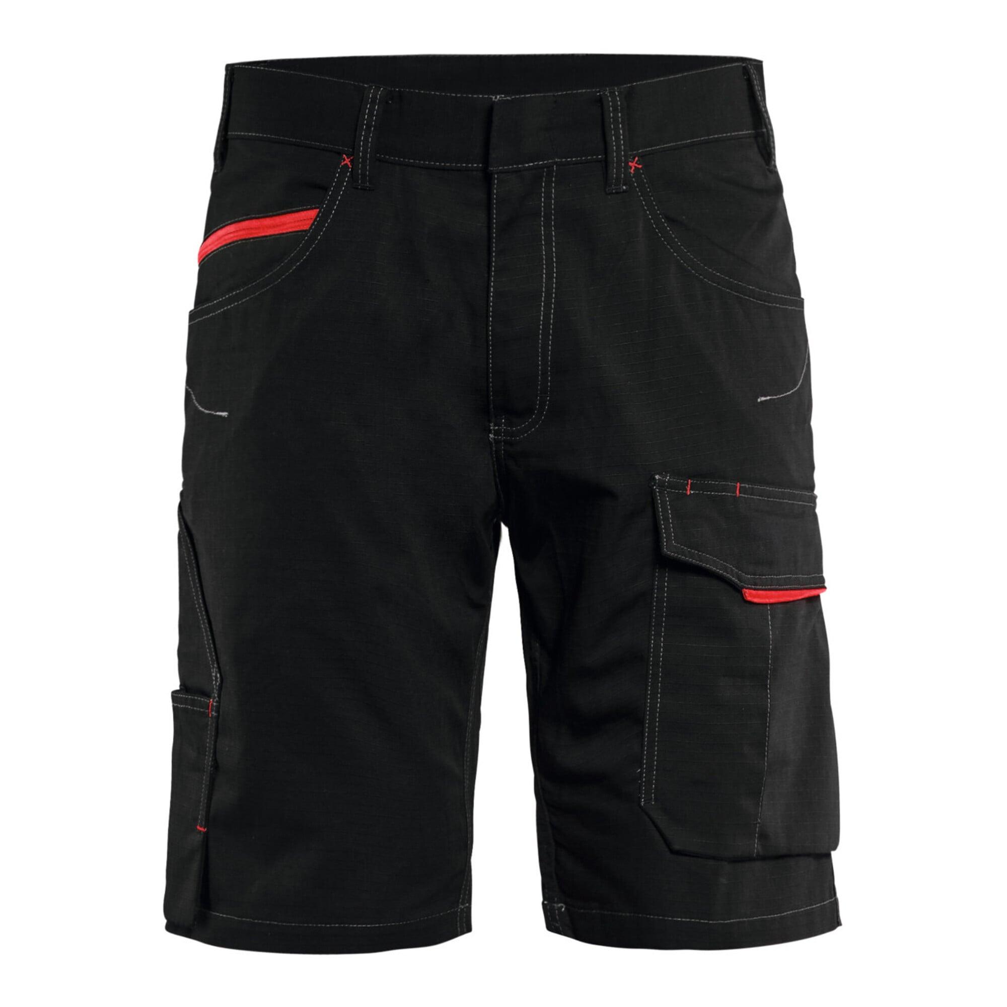 Blakläder Service Shorts Service Plus, schwarz / rot, Konfektionsgröße 56 (149913309956C56)