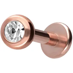 Titan Labret mit Innengewinde KRISTALL