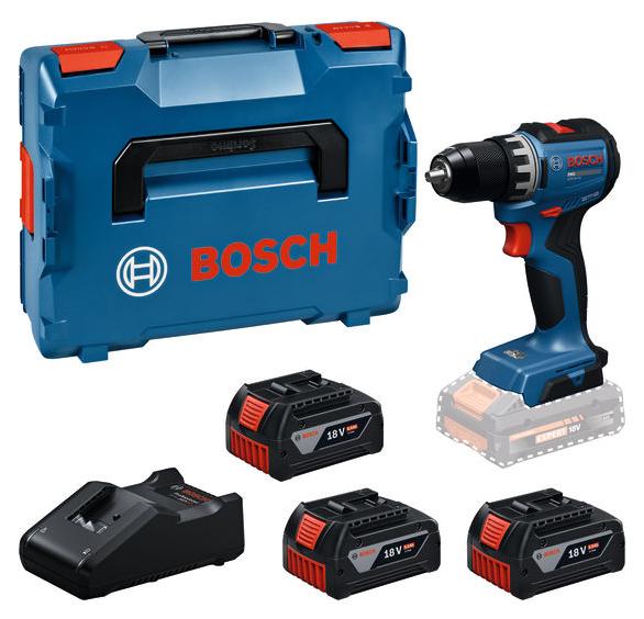 Akku-Bohrschrauber GSR18V-52, 3x Akku GBA 18V 5.0Ah in L-BOXX
