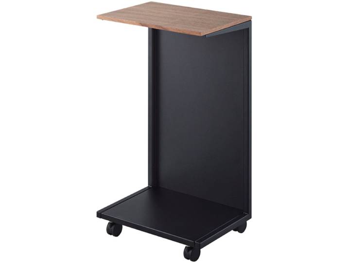 Yamazaki Tower Bijzettafel op wielen semi gesloten - Zwart