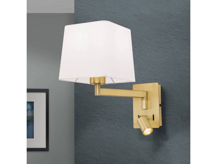 ORION Wandlampe Carlton, messing / gold, für Wohn- / Esszimmer, Metall, Modern, Wandleuchte, Wandlampe Innen