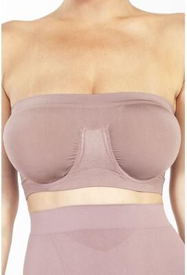 Plus Size Women's Angel Seamless Underwire Bandeau Bra by Rhonda Shear in Mocha (Size 2X)