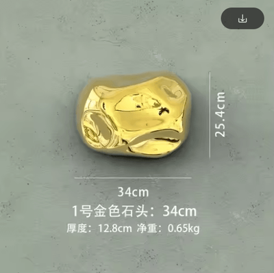 Inspire Picks Luxury 3D Stone Wall Decor Golden Simulation Stone Hanging Accent golden.01