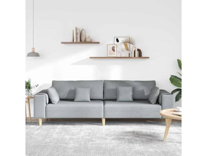 KTHLBRH Sofa hellgrau 250 cm Stoff Minimalistisches Design, weich gepolstert, für ein modernes Wohnzimmer