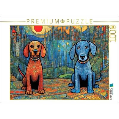 CALVENDO Puzzle Bunte Hunde - das Leben ist bunt und vielseitig, so wie wir! | 1000 Teile Lege-Größe 64x48cm Foto-Puzzle für glückliche Stunden