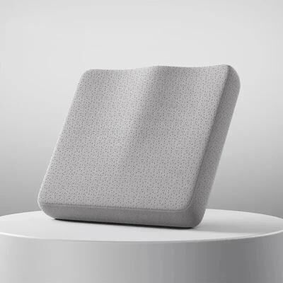 Inspired Living ComfortTail Ergonomic Memory Foam Office Cushion Tailbone & Hemorrhoid Relief Seat Pad gray