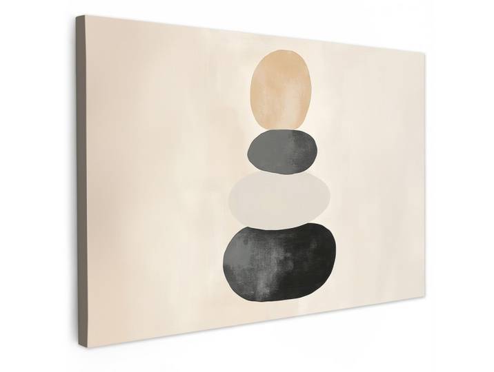 LEINWANDBILD Japandi - Wabi sabi - Beige Gemälde 60x40 cm