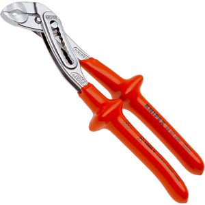 Knipex Wasserpumpenzange Alligator 88 07 250, VDE-geprüft, mit Schiebe-Einstellung, Griffe isoliert, 250 x 46 mm
