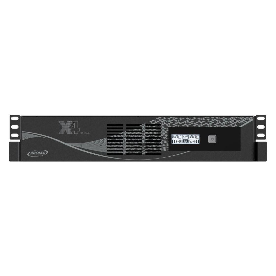 Infosec X4 2000 RM Plus Onduleur Line Interactive 2000 VA 8 Prises IEC - 2 prise (2000 VA, 1200 W, Line-Interaktiv USV) (66064)