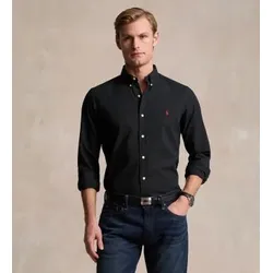 Polo Ralph Lauren für Herren. 710928254006 Slim Fit Popeline Stretch-Popelinehemd schwarz (M), Lässig, Baumwolle, Klassisch, Langarm