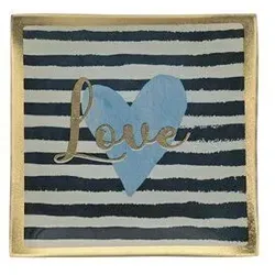 Love Plates Deko Teller Love gestreift