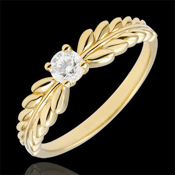 Edenly Ring Verzauberter Garten - SolitÃ¤r Freesie - Gelbgold - 0.20 Karat - 18
