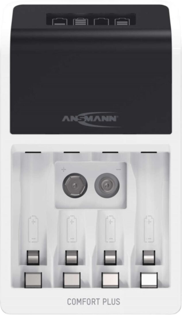 Ansmann Comfort Plus LCD Battery Charger for AA AAA 9V