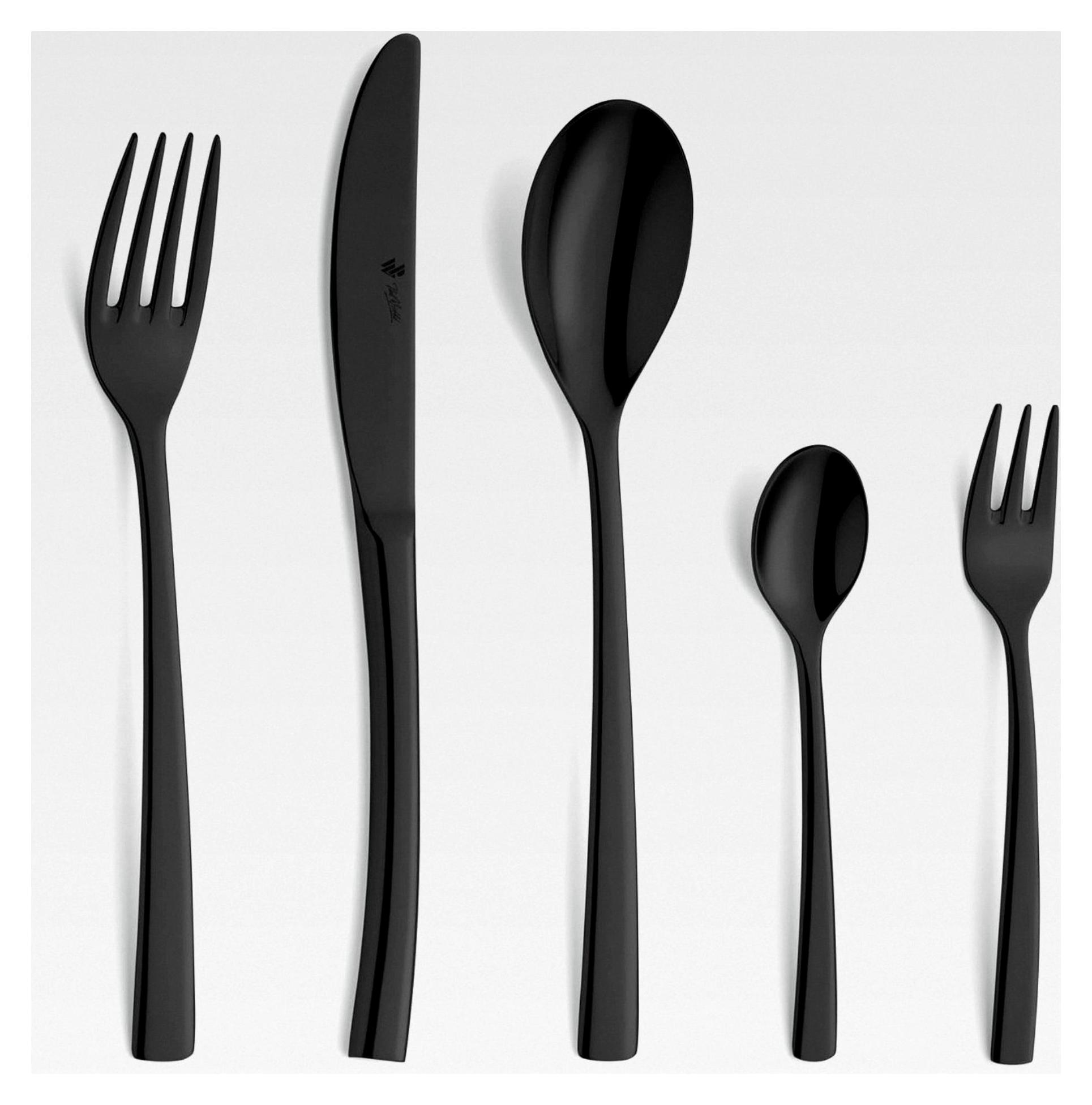 Paul Wirths SWING Besteckset 30-teilig für 6 Personen, Schwarz, PVD Veredelung, 18/10 Edelstahl, spülmaschinenfest