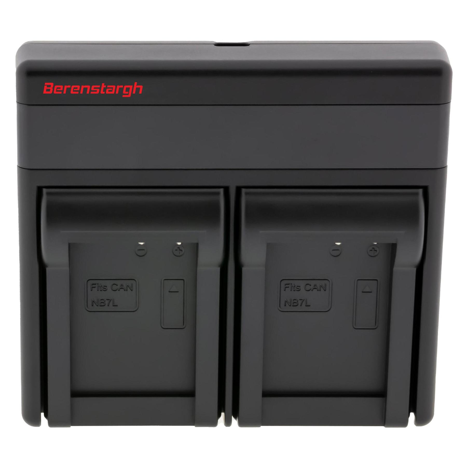 Berenstargh Dual PD Hyper Ladegerät f. Canon NB-7L USB-C in/out Powerbankfunktion (Kamera Akku Ladegerät) (61064113)