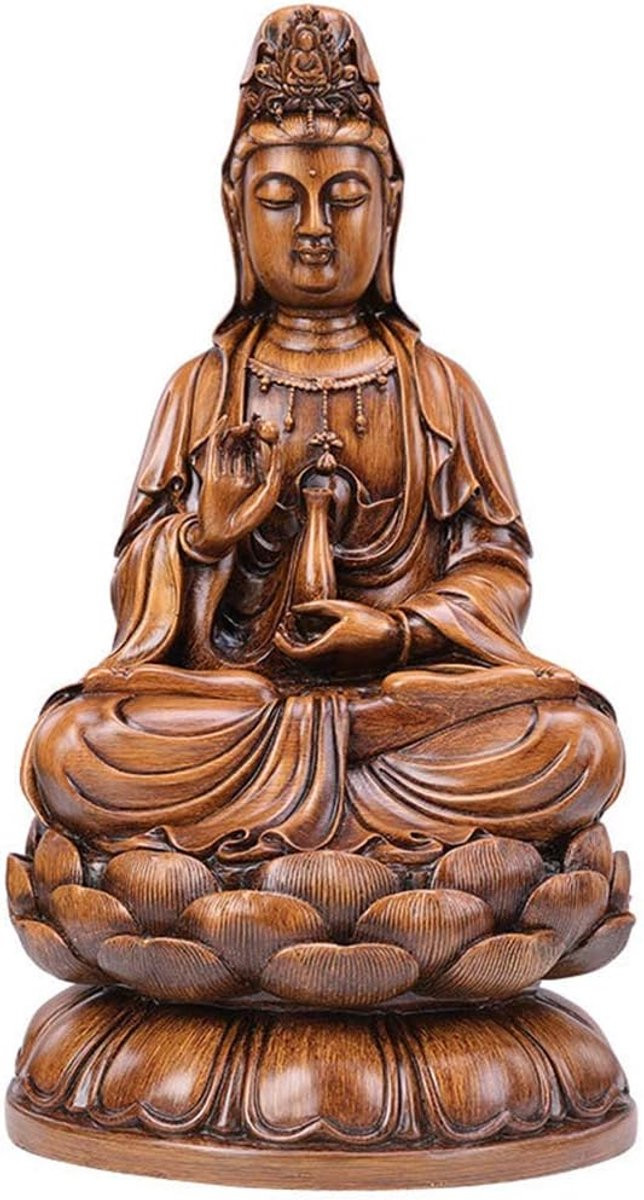 Guan Yin Boeddhistisch Beeldje van Hars voor Thuisdecoratie