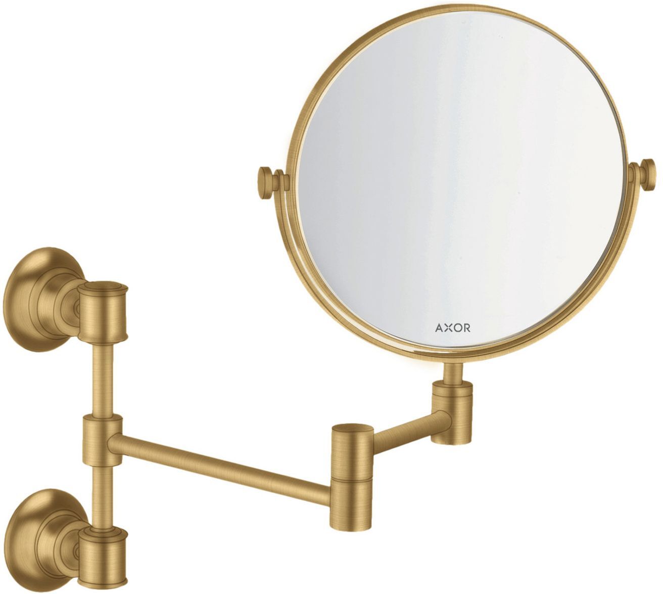 Axor Montreux Rasier-und Kosmetikspiegel, Kosmetikspiegel, 42090250, brushed gold optic