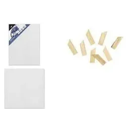Kangaro, Keilrahmen, Keilrahmen, (B)600 x (T)16 x (H)800 mm, weiss Tuch aus 100% Baumwolle, Stärke: 380 g/qm, 3-lagig ges (60 x 80 cm)