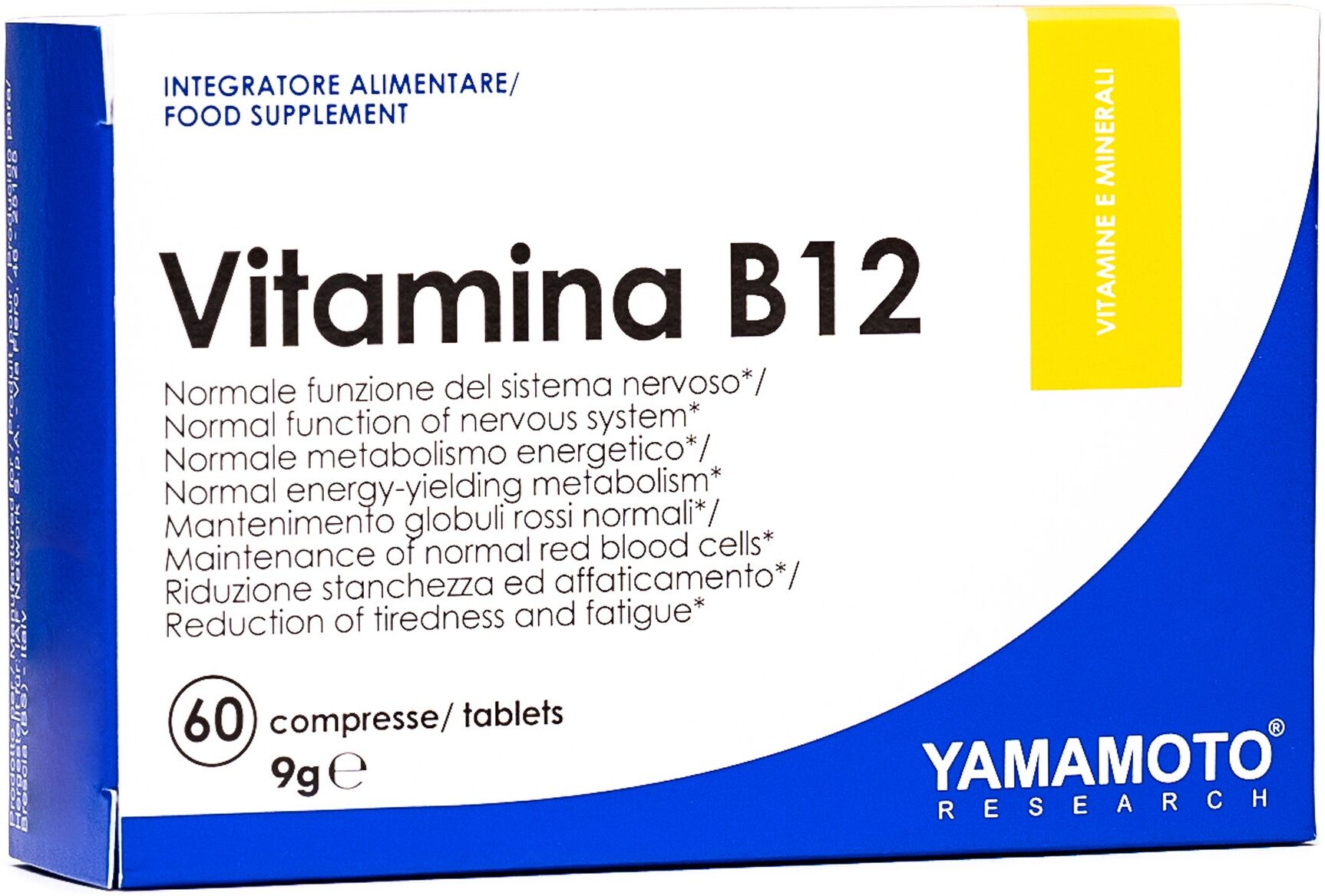 YAMAMOTO RESEARCH Vitamina B12 Metilcobalamina 1000mcg 60 Compresse 