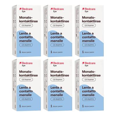 Redcare Monatslinse -2,5 6er-Pack 6x1 St Kontaktlinsen