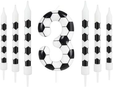 Inspired Living Soccer Birthday Candles Set 7 Pieces Football Cake Candles For Sports Theme Birthday Parties 8
