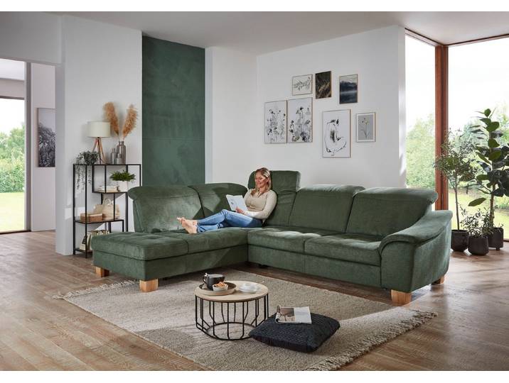Die PlanBar Ecksofa PP-LA23145 L-Form, inkl. Kopfpolsterverstellung, Federkernpolsterung