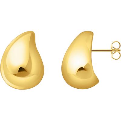 Paar Ohrstecker THOMAS SABO "Bold Elegance organische Tropfenform", gold (gelbgoldfarben), Ohrringe, Damen, Silber 925 (recycelt)