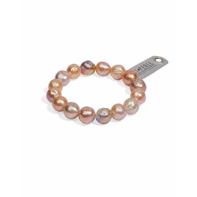 Perlenarmband DI PERLE "Mingperlen Armschmuck Armband, 20 cm, naturfarben", rosa (naturfarbe), Armbänder, Damen, diperle_20, Perlen, Perlenarmband