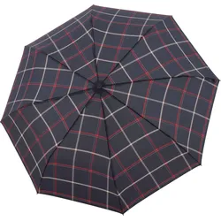 Carbonsteel Magic Regenschirm, kariert, marineblau