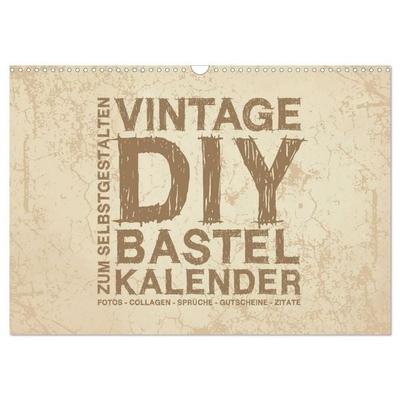 Vintage DIY Bastel-Kalender - Zum Selbstgestalten (Wandkalender 2027 DIN A3 quer), CALVENDO Monatskalender