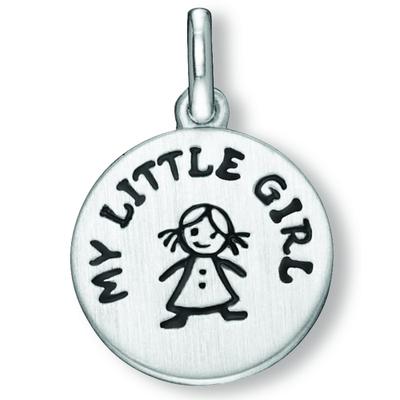 Kettenanhänger ONE ELEMENT "My Little Girl Anhänger aus 925 Silber Ø 12,5 mm", silber, Schmuckanhänger, Mädchen, Silber 925 (Sterlingsilber), Kettenanhänger, Ihr persönliches Symbol – liebevoll gearbeitet für jeden Tag
