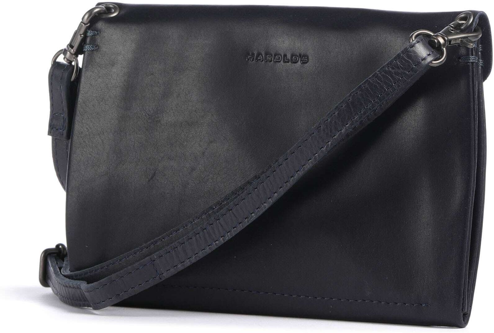 Harold's Fold Umhängetasche aus Leder, blau