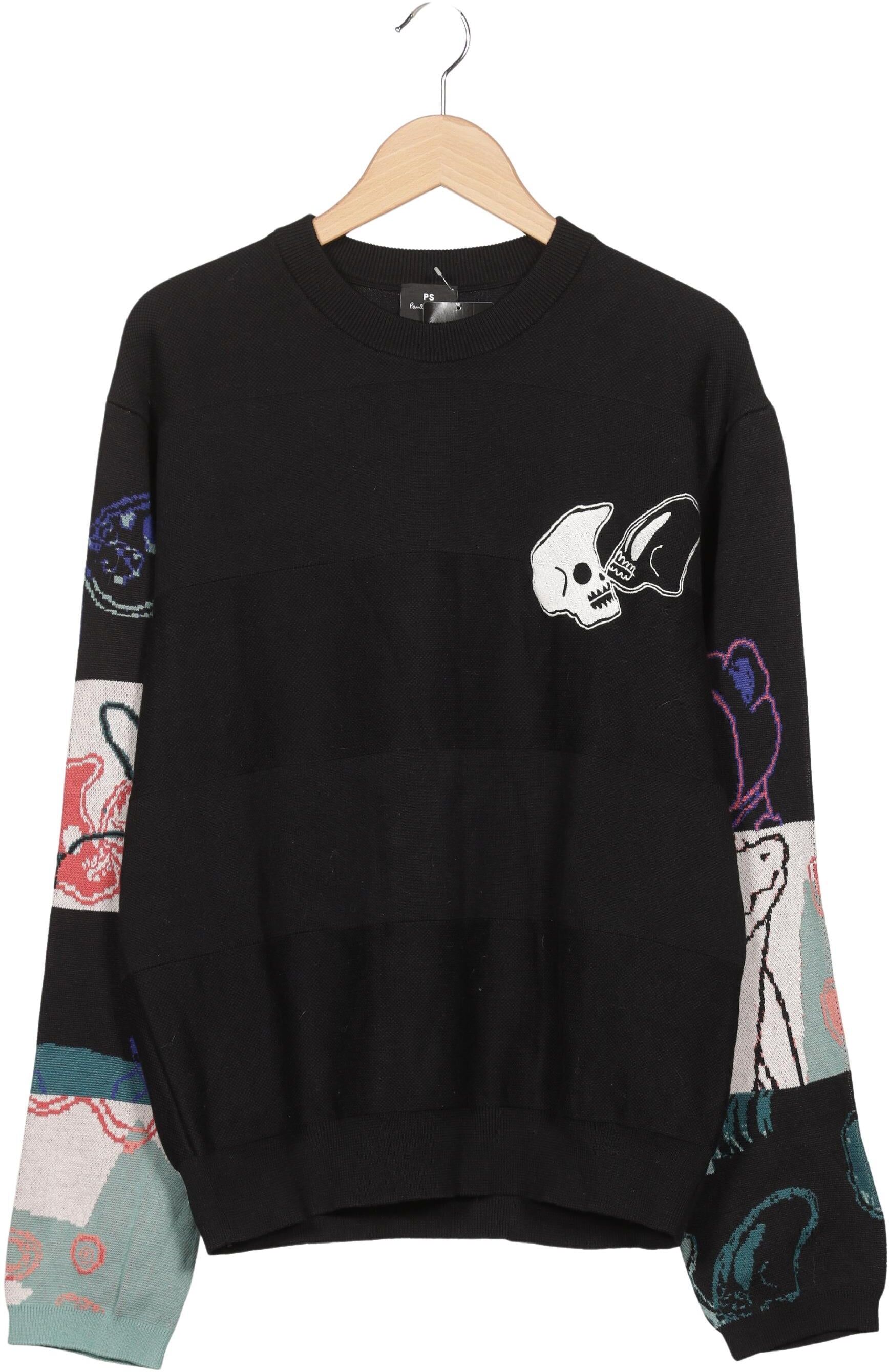 PS Paul Smith Herren Pullover, Schwarz, Gr. XL, Baumwolle - Second Hand