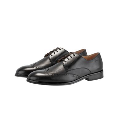 Schnürschuh JOOP "pero 1.0 kleitos brogue lace up yb4", Herren, Gr. 44, Rindsleder, schwarz, Schuhe Schnürschuh