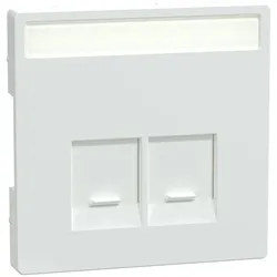 Merten MEG4574-6035 Zentralplatte für Actassi-Connector 2fach, Lotosweiß, System Design MEG45746035